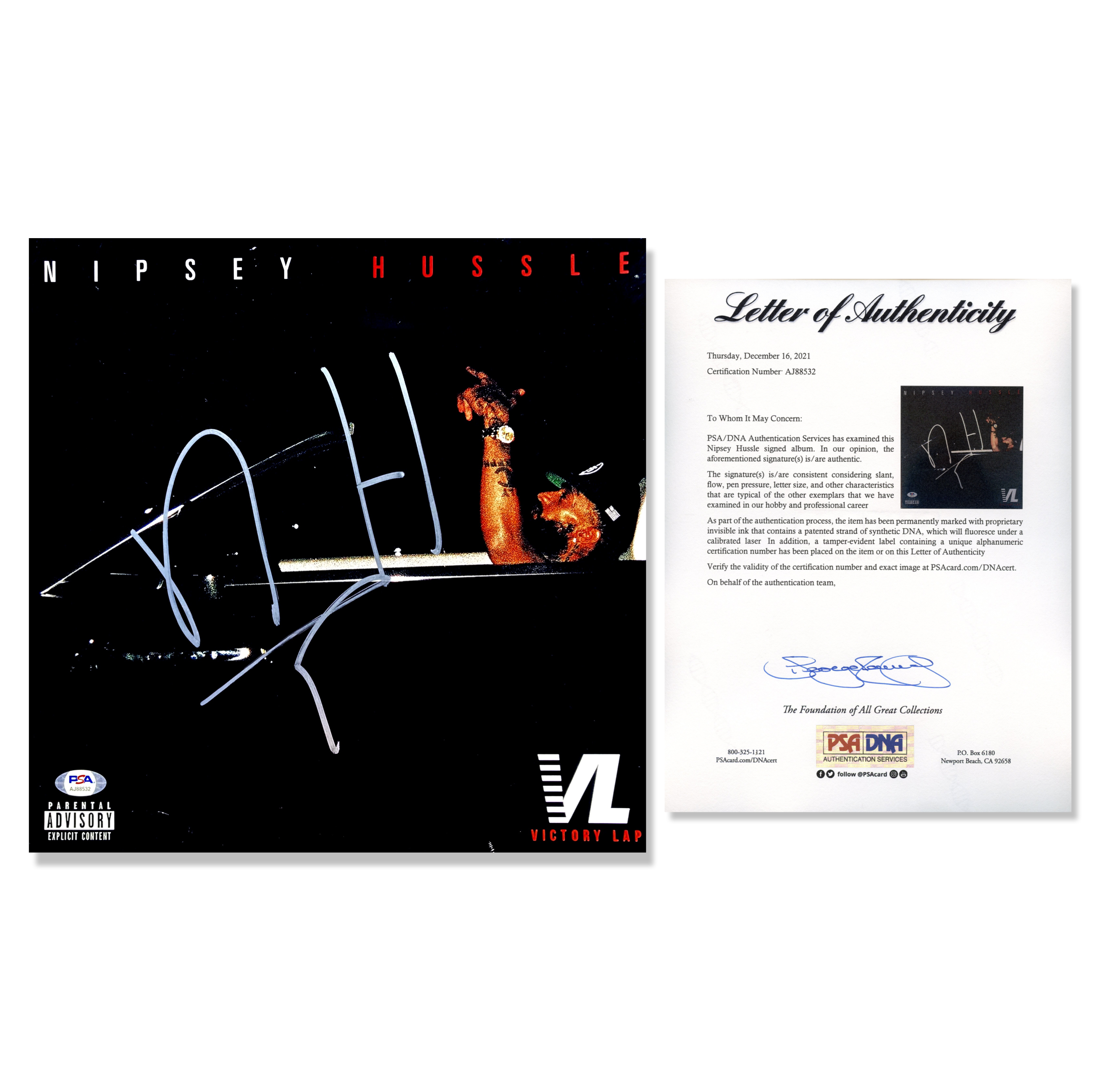 Nipsey Hussle Signed 26x30 Framed Photo PSA/DNA Auto Grade 10 LOA