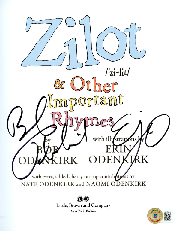 Bob Odenkirk & Erin Odenkirk Signed Autographed “Zilot” Book Beckett Authenticated