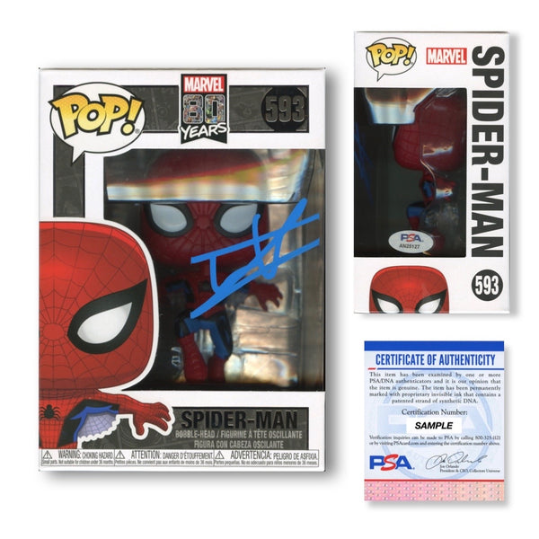 Tom Holland Signed Autographed Funko Pop #593 Spider-Man PSA/DNA Authenticated