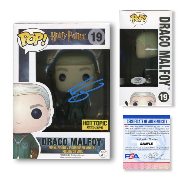 Tom Felton Signed Autographed Funko Pop #19 Draco Malfoy PSA/DNA Authenticated