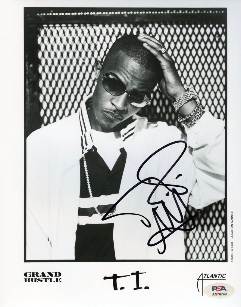 T.I. Signed Autographed 8x10 Press Photo PSA/DNA Authenticated