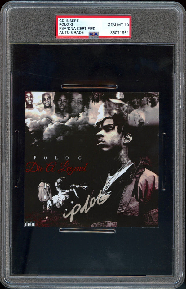 Polo G Signed Autographed CD Cover “Die A Legend” PSA/DNA 10 GEM MINT