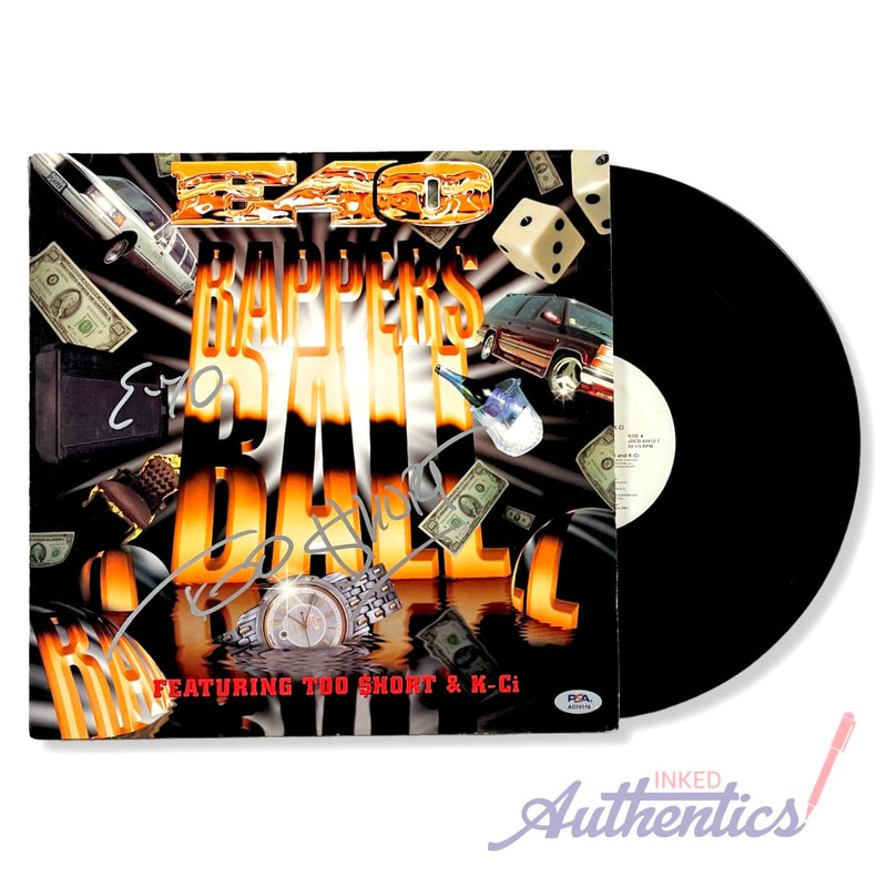 E-40 & Too Short Signed Autographed Vinyl LP “Rappers Ball” PSA/DNA Authenticated