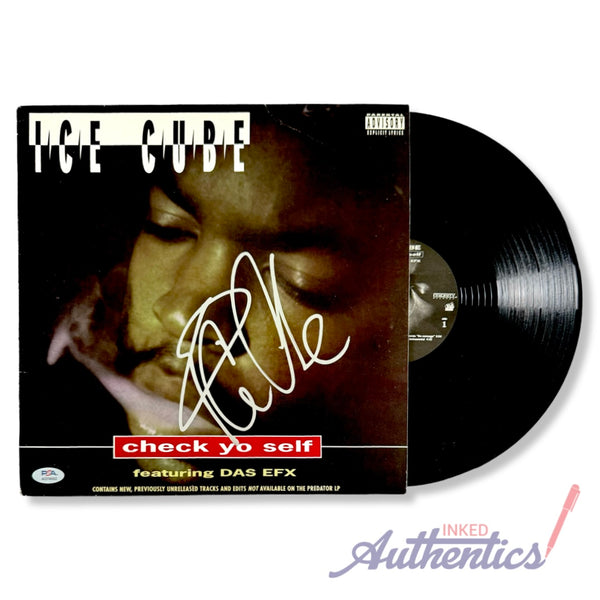 Ice Cube Signed Autographed Vinyl LP “Check Yo Self” PSA/DNA Authenticated