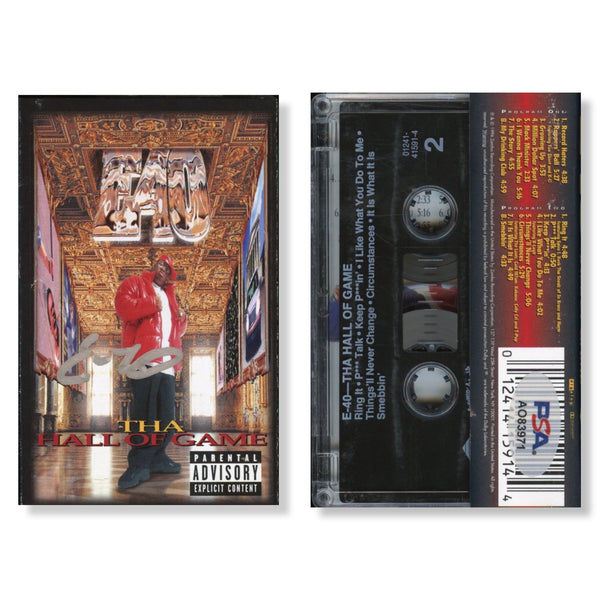 E-40 Signed Autographed Cassette Tape "Tha Hall Of Game" PSA/DNA Authenticated