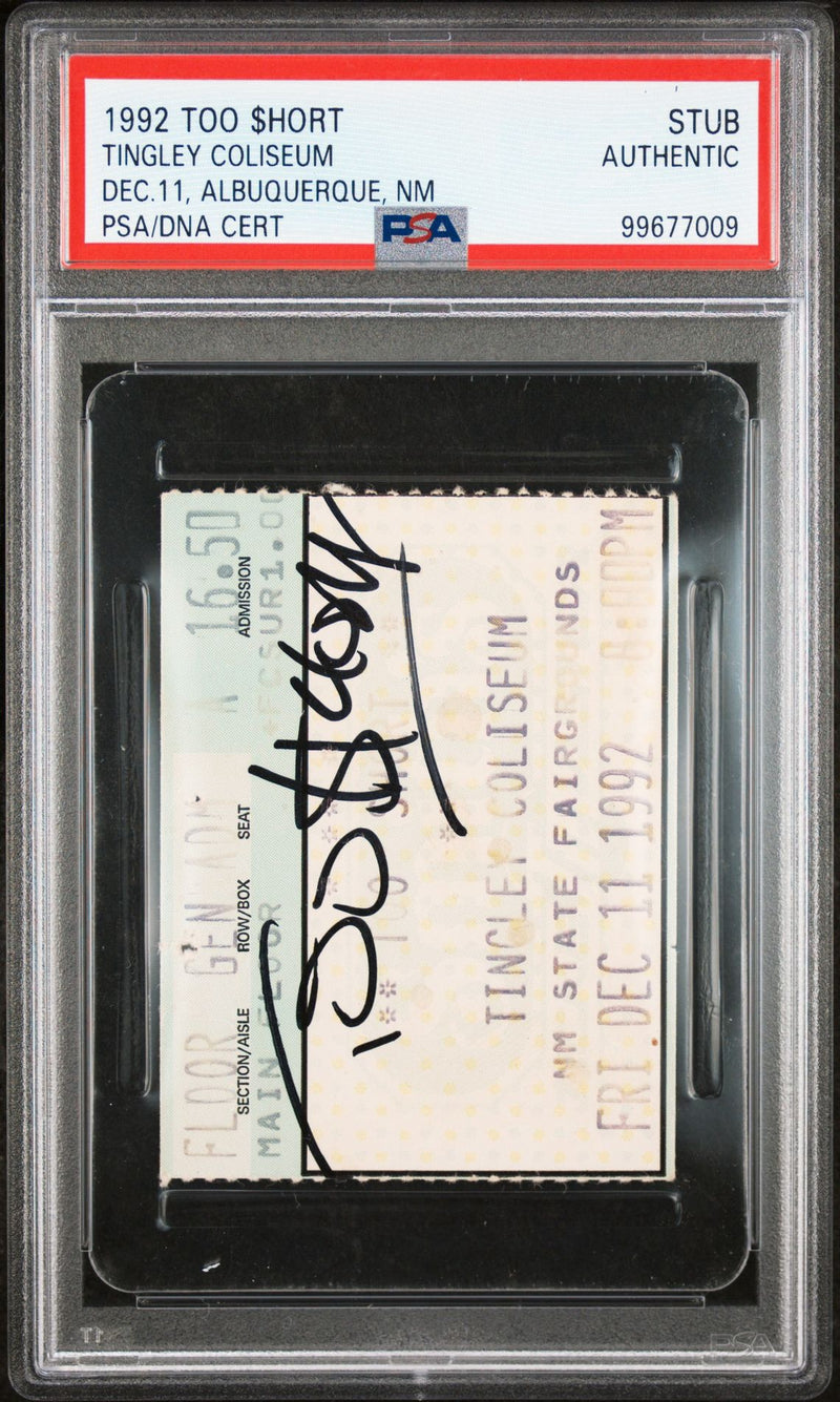 Too Short Signed Autographed Ticket Stub Tingley Coliseum 12/11/92 PSA/DNA Authenticated