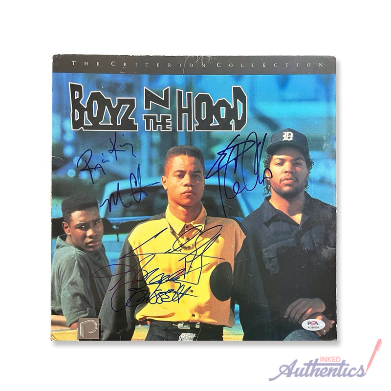 Boyz N The Hood Cast Signed Autographed Vinyl Jacket PSA/DNA Authenticated