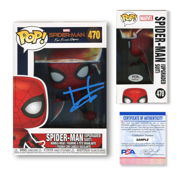 Tom Holland Signed Autographed Funko Pop #470 Spider-Man PSA/DNA Authenticated