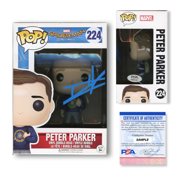 Tom Holland Signed Autographed Funko Pop #224 Peter Parker PSA/DNA Authenticated