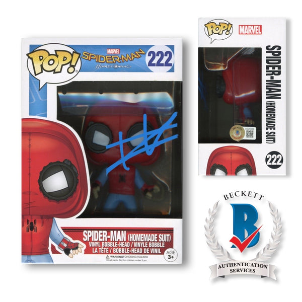 Tom Holland Signed Autographed Funko Pop #222 Spider-Man Beckett Authenticated