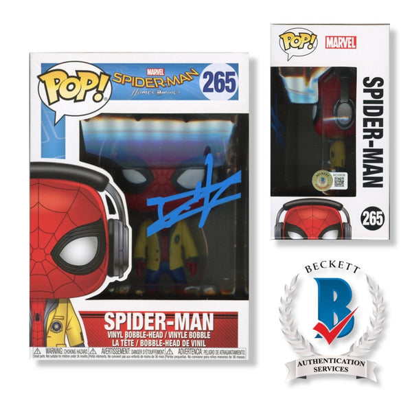 Tom Holland Signed Autographed Funko Pop #265 Spider-Man Beckett Authenticated