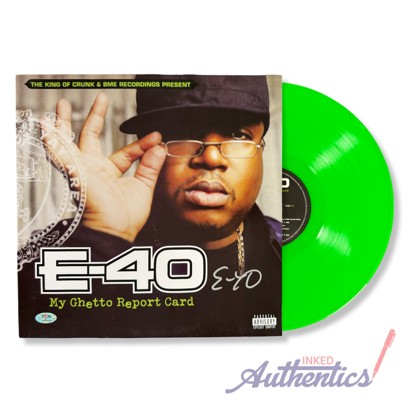 E-40 Signed Autographed Vinyl LP "My Ghetto Report Card" PSA/DNA Authenticated