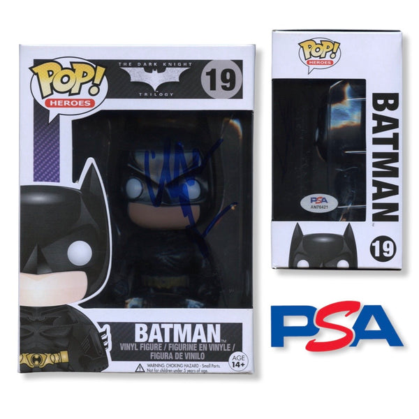 Christian Bale Signed Autographed Funko Pop #19 Batman PSA/DNA Authenticated