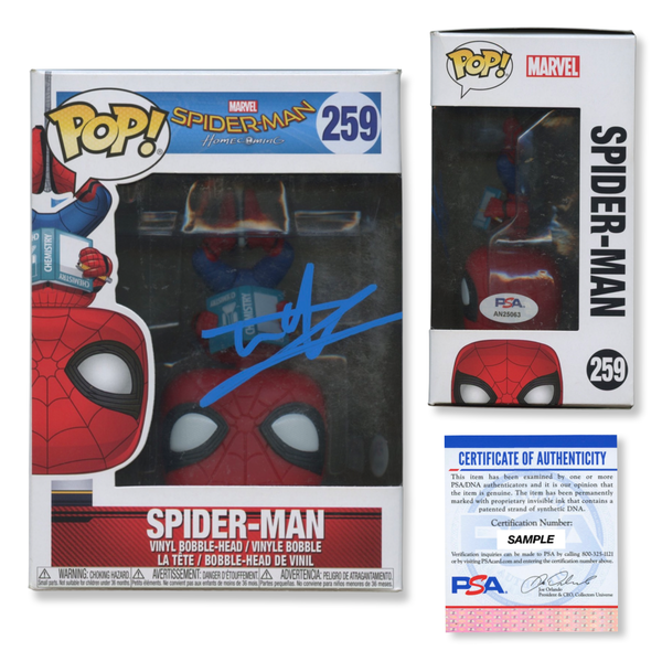 Tom Holland Signed Autographed Funko Pop #259 Spider-Man PSA/DNA Authenticated