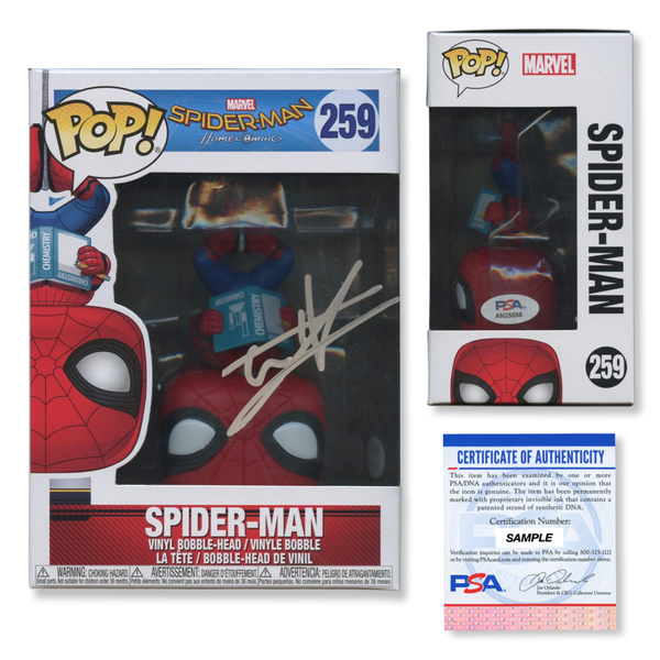 Tom Holland Signed Autographed Funko Pop #259 Spider-Man PSA/DNA Authenticated