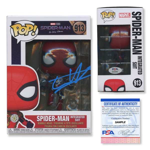 Tom Holland Signed Autographed Funko Pop #913 Spider-Man PSA/DNA Authenticated