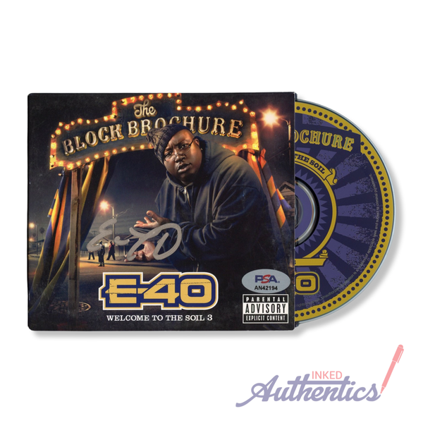 E-40 Signed Autographed CD "The Block Brochure: Welcome to the Soil 3" PSA/DNA Authenticated