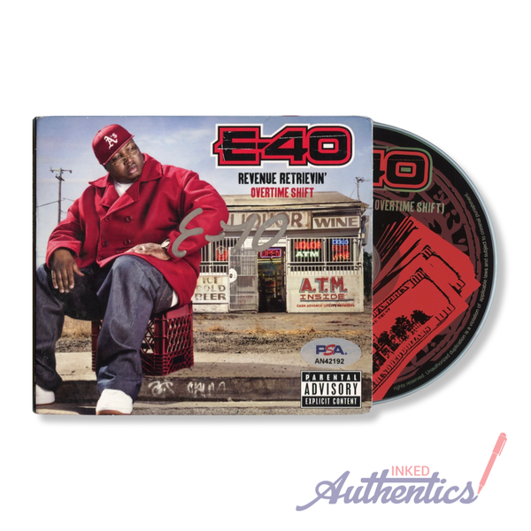 E-40 Signed Autographed CD "Revenue Retrievin': Overtime Shift" PSA/DNA Authenticated