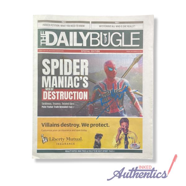 Tom Holland Signed Autographed "Spider-Man" Daily Bugle Newspaper PSA/DNA Authenticated