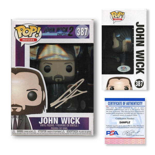 Keanu Reeves Signed Autographed Funko Pop #387 John Wick PSA/DNA Authenticated