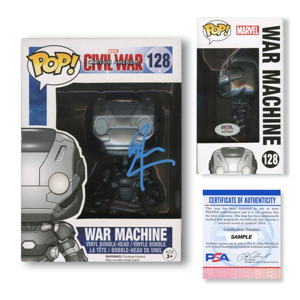 Don Cheadle Signed Autographed Funko Pop #128 War Machine PSA/DNA Authenticated