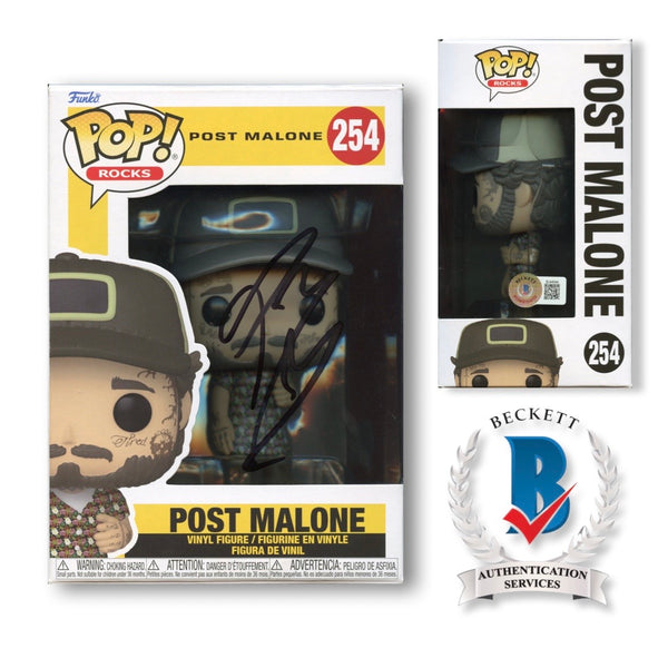 Post Malone Signed Autographed #254 Funko Pop Beckett Authenticated