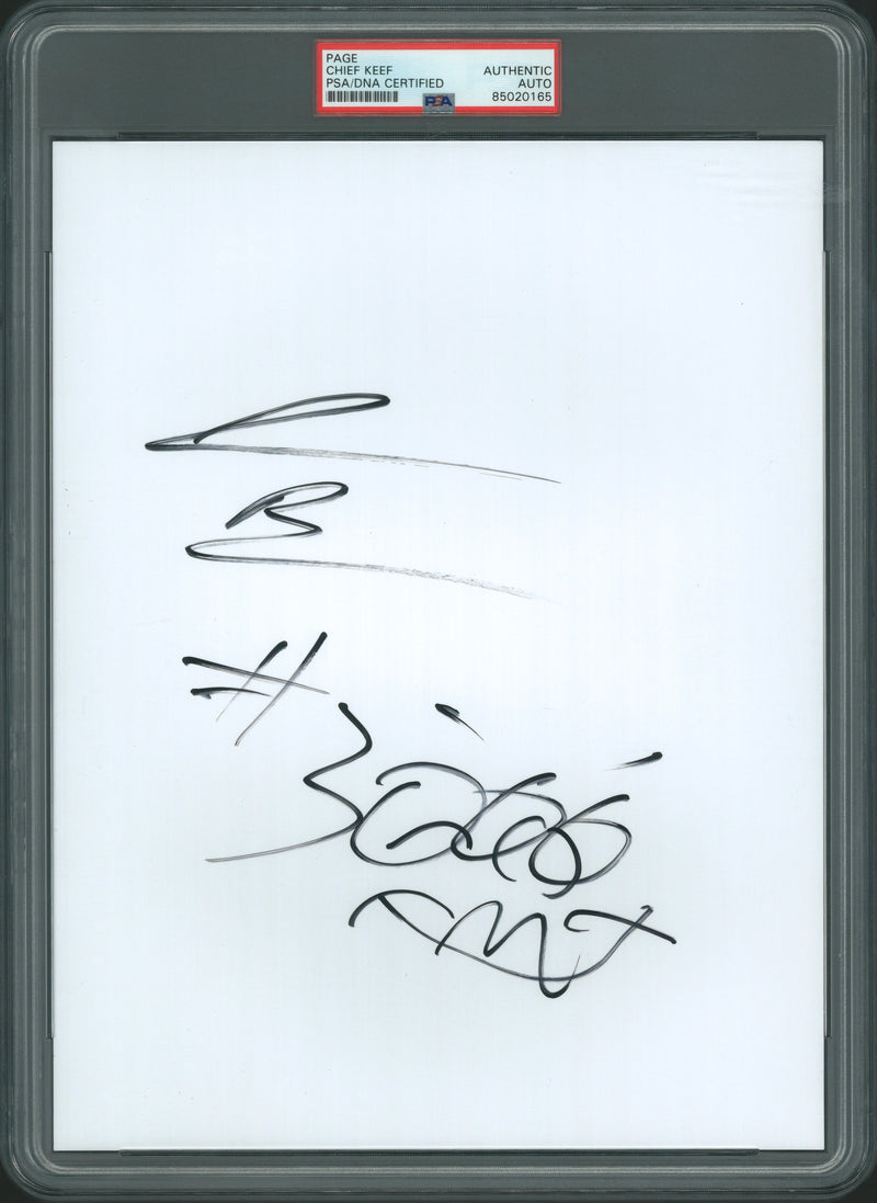 Chief Keef Signed Autographed 8.5x11 Sketch PSA/DNA Authenticated