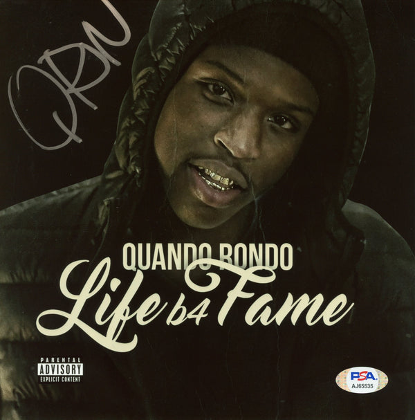 Quando Rondo Signed Autographed 8x8 Photo "Life B4 Fame" PSA/DNA Authenticated