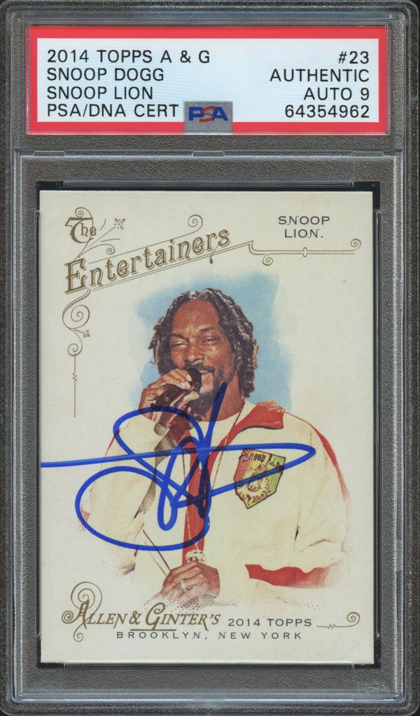 2014 Topps Allen & Ginter #23 Snoop Dogg Auto PSA/DNA 9 Mint