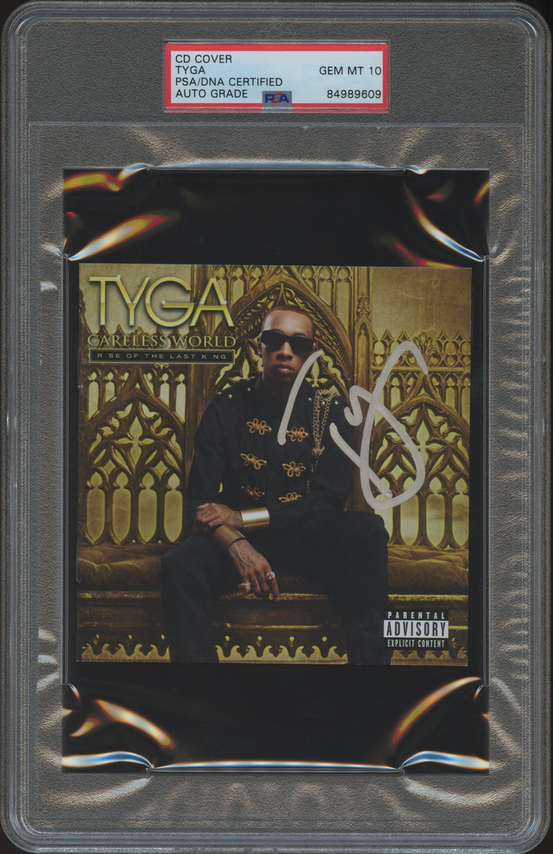 Tyga Signed Autographed CD Cover "Careless World: Rise of the Last King" PSA/DNA 10 Gem Mint