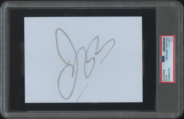 Juicy J Signed Autographed Cut PSA/DNA Authenticated