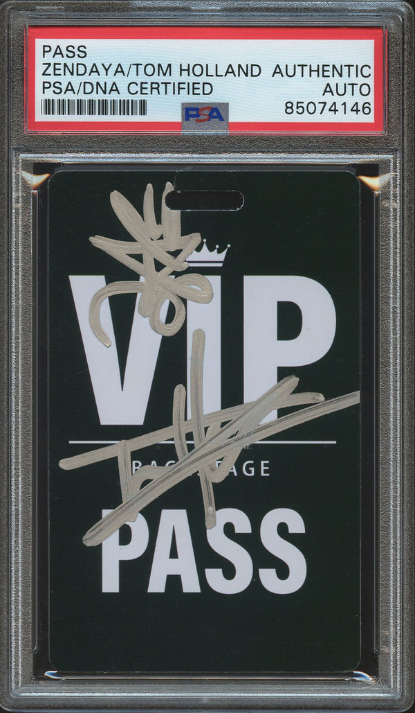 Zendaya & Tom Holland Signed Autographed VIP Pass PSA/DNA Authenticated