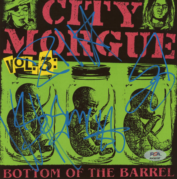 City Morgue Signed Autographed 8x8 Photo "CITY MORGUE VOLUME 3: BOTTOM OF THE BARREL" PSA/DNA Authenticated