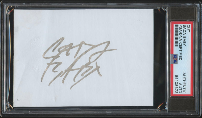 Sada Baby Signed Autographed 3x5 Cut PSA/DNA Authenticated