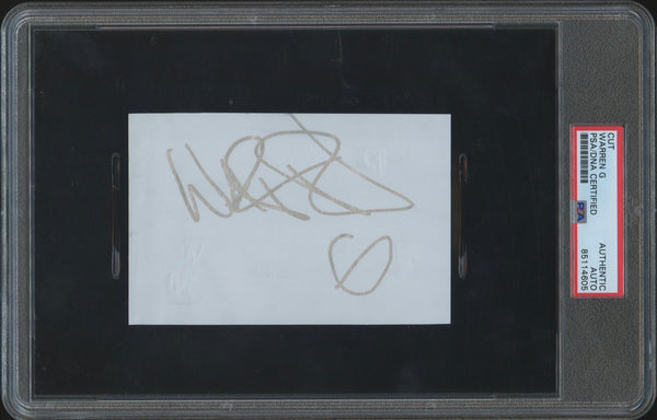 Warren G Signed Autographed 3x5 Cut PSA/DNA Authenticated