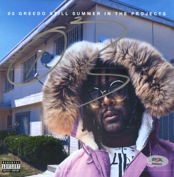 03 Greedo Signed Autographed 8x8 Photo “Still Summer In The Projects” PSA/DNA Authenticated