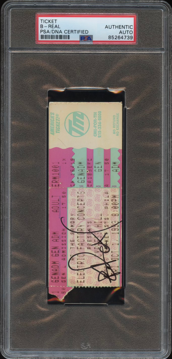 B-Real Signed Autographed Full Ticket Cypress Hill 10/1/93 PSA/DNA Authenticated