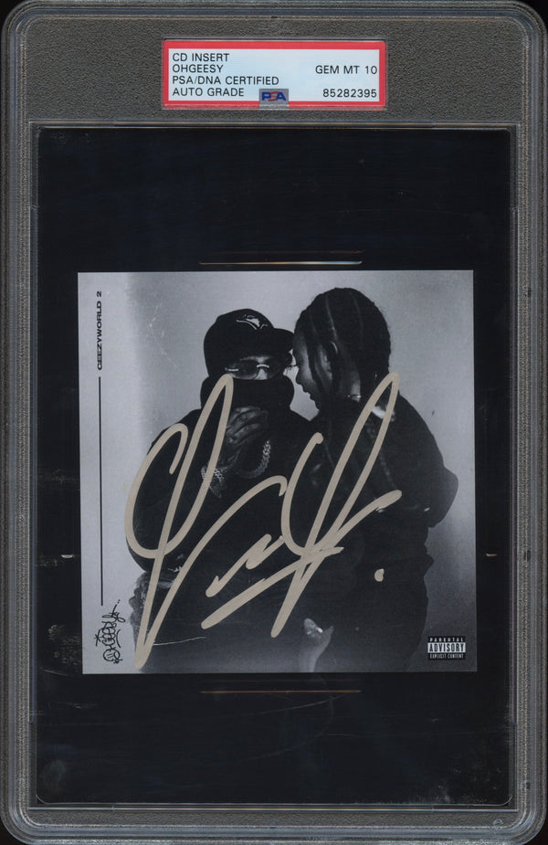 OhGeesy Signed Autographed CD Cover "GEEZYWORLD 2" PSA/DNA 10 Gem Mint