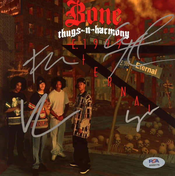 Bone Thugs-N-Harmony Signed Autographed 8x8 Photo "E. 1999 Eternal" PSA/DNA Authenticated