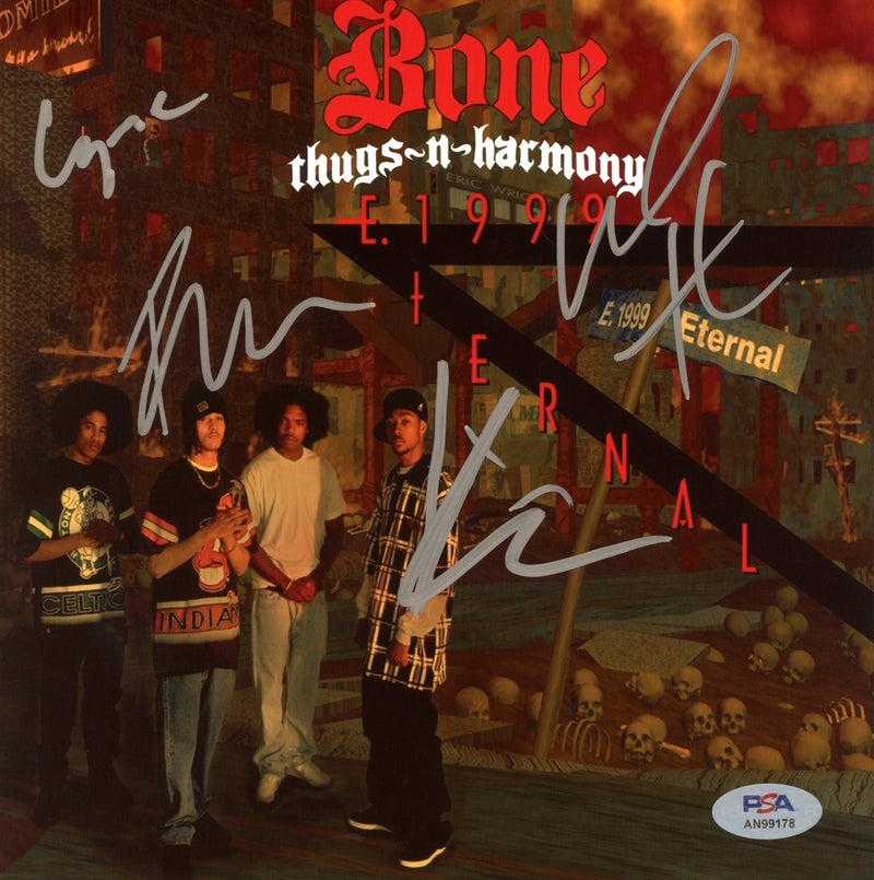 Bone Thugs-N-Harmony Signed Autographed 8x8 Photo "E. 1999 Eternal" PSA/DNA Authenticated