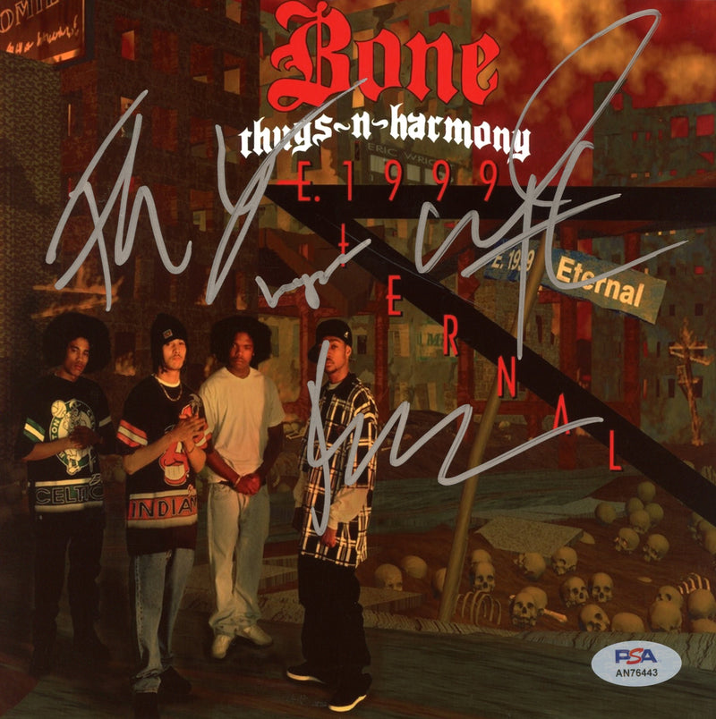 Bone Thugs-N-Harmony Signed Autographed 8x8 Photo "E. 1999 Eternal" PSA/DNA Authenticated