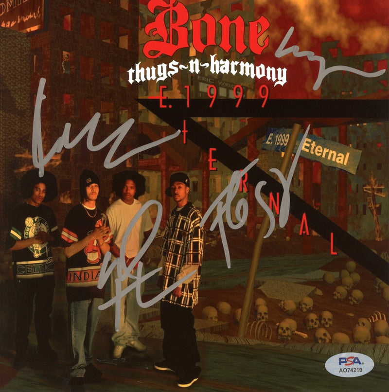 Bone Thugs-N-Harmony Signed Autographed 8x8 Photo "E. 1999 Eternal" PSA/DNA Authenticated