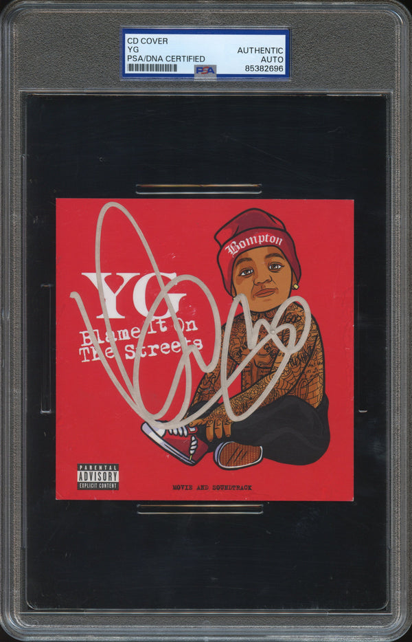 YG Signed Autographed CD Cover "Blame It On the Streets" PSA/DNA Authenticated