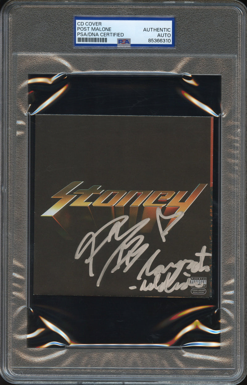 Post Malone Signed Autographed CD Cover “Stoney” PSA/DNA Authentic