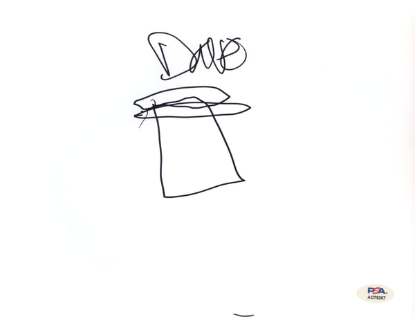 Dave Blunts Signed Autographed 8.5x11 Sketch PSA/DNA Authenticated