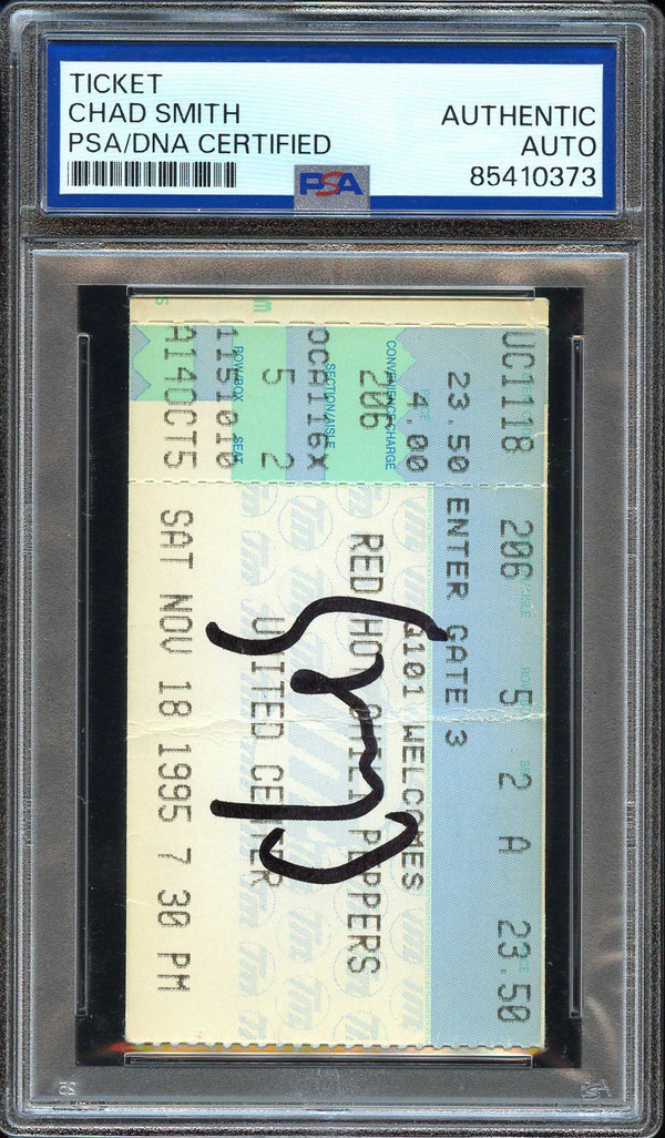 Chad Smith Signed Autographed Ticket Stub “One Hot Minute” Tour 11/18/95 PSA/DNA Authenticated