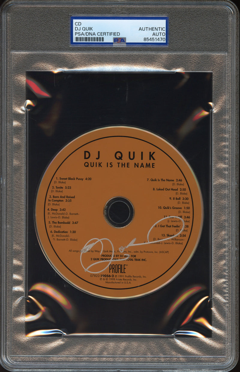 DJ Quik Signed Autographed CD "Quik Is the Name" PSA/DNA Authenticated