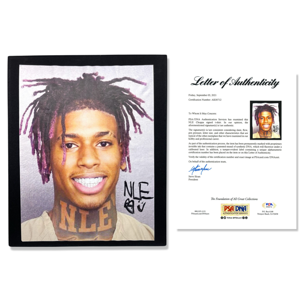 NLE Choppa Signed Autographed 10x12 Canvas PSA/DNA Authenticated