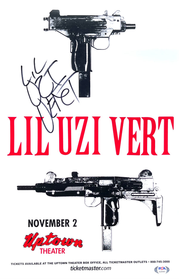 Lil Uzi Vert Signed Autographed 12x18 Poster PSA/DNA Authenticated