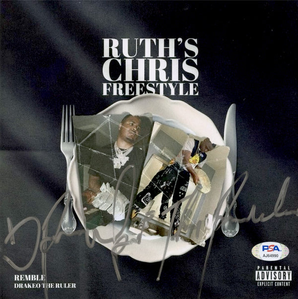 Drakeo The Ruler Signed Autographed 8x8 Photo "Ruth’s Chris Freestyle" PSA/DNA Authenticated